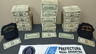 Prefectura secuestró más de 1.300.000 dólares