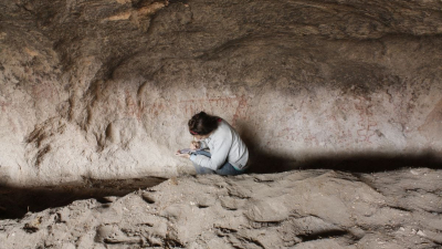 En una cueva de la Patagonia argentina