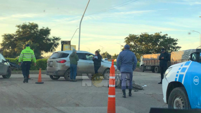 Siniestro vial en colectora de ruta 16: demoras en el tránsito