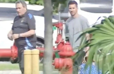Un relajado Messi empezó a moverse con la Selección