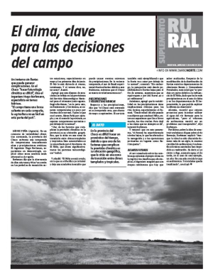 El clima, clave para las decisiones del campo