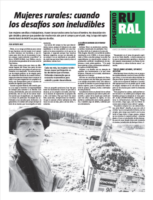 Mujeres rurales: cuando los desafíos son ineludibles