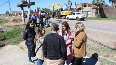 Barranqueras: Reactivaron las obras de repavimentación de la avenida 9 de Julio