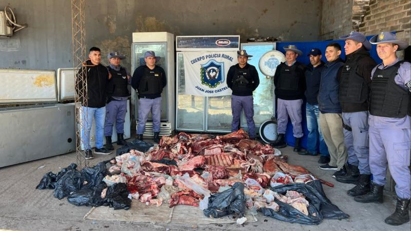 Rurales incautan más de 300 kilos de carne