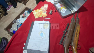 Hallaron armas y municiones en un campo de López