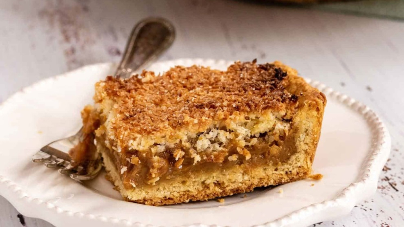 Receta de tarta de coco y dulce de leche, rápida y fácil