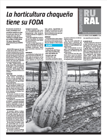 La horticultura chaqueña tiene su FODA
