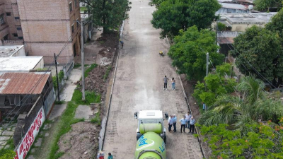 Estiman concluir en tres semanas pavimentación en Villa San Martín