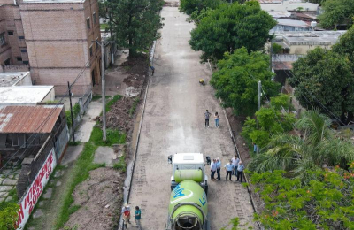 Estiman concluir en tres semanas pavimentación en Villa San Martín