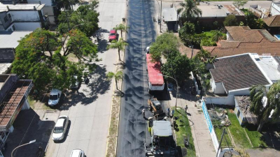 Avanza la repavimentación y el ensanche de la 9 de Julio