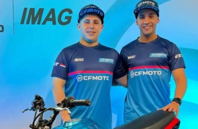 Agustín y Mauro Passarino, en el certamen de velocidad paraguayo
