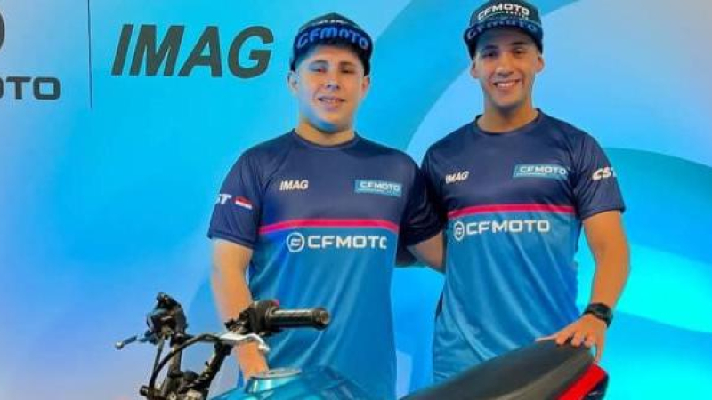 Agustín y Mauro Passarino, en el certamen de velocidad paraguayo