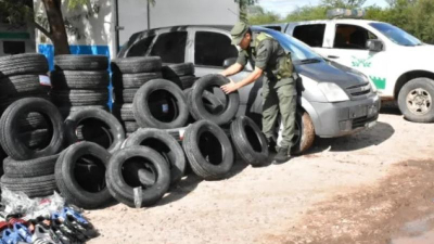 Incautaron 104 neumáticos y mercadería valuada en más de $27 millones