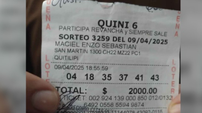 Peón rural de Quitilipi se alzó con un premio de $14,2 millones