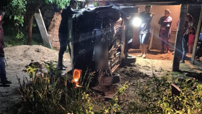 Tres siniestros viales en la madrugada: herido grave, auto incendiado y conductor alcoholizado