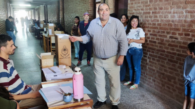 Héctor Pruncini votó en Escuela 751 de Las Breñas