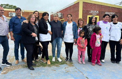 La ministra Naidenoff visitó el anexo escolar que había sufrido un robo en Quitilipi