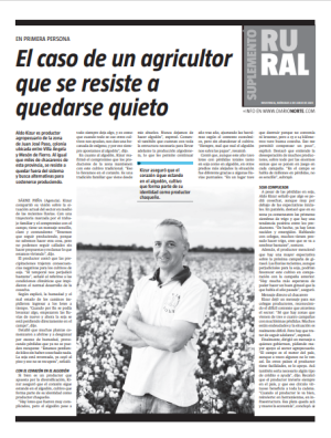 El caso de un agricultor que se resiste a quedarse quieto