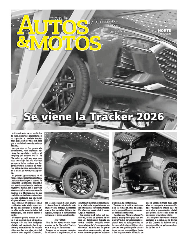 Se viene la Tracker 2026