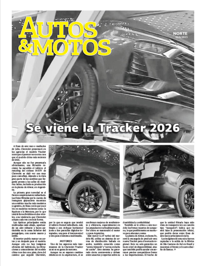 Se viene la Tracker 2026