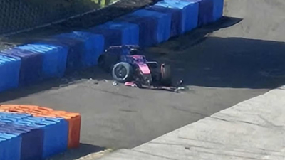 Colapinto se accidentó durante una prueba en Hungría pero se encuentra en buen estado de salud