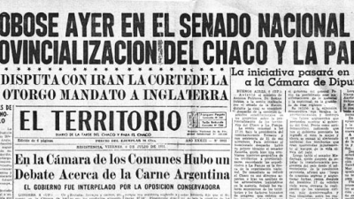 Un día como hoy de 1951 se sancionaba la ley 14037 y se declaraba provincia al Chaco