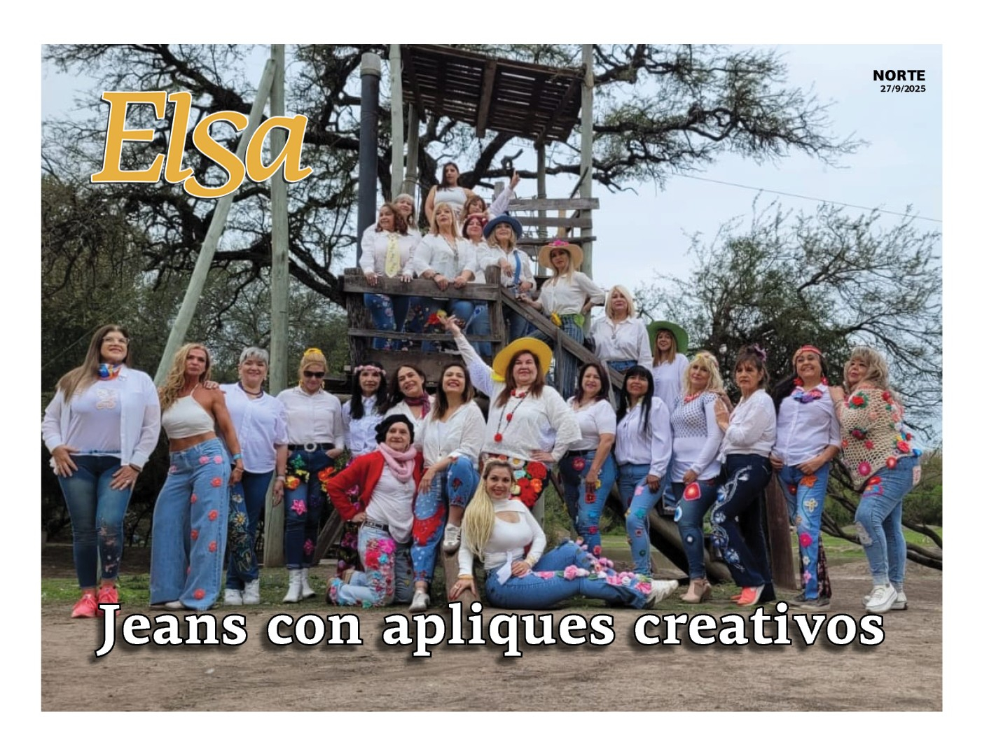 Jeans con apliques creativos