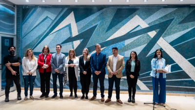 Quedó habilitado el mural "Empuje" de Emilio Pettoruti