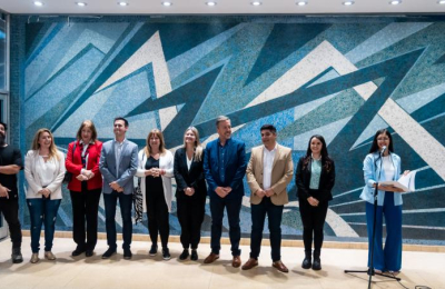 Quedó habilitado el mural "Empuje" de Emilio Pettoruti