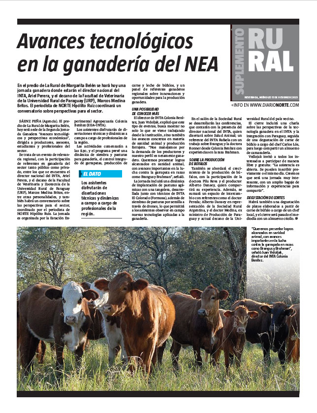 Avances tecnológicos en la ganadería del NEA