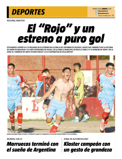 El “Rojo” y un estreno a puro gol