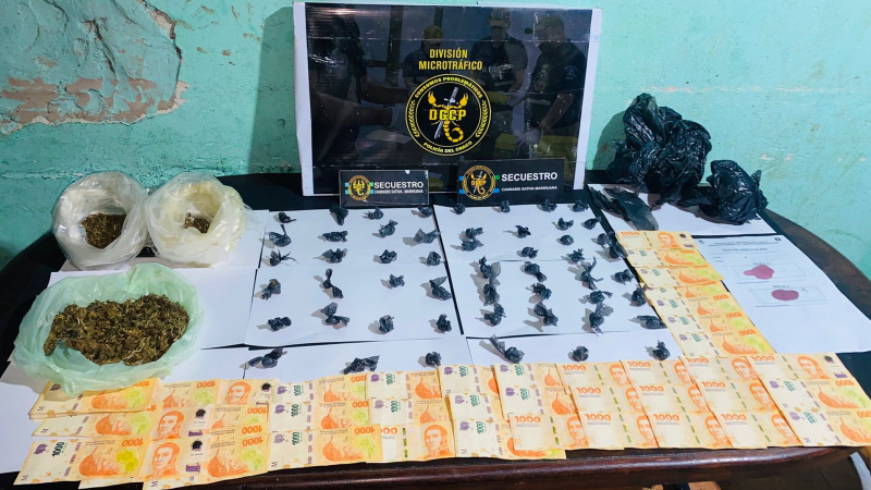 Allanamiento en Barranqueras: detuvieron a una mujer con marihuana y dinero en efectivo