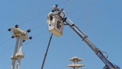 Avanza el tramo final de la nueva línea eléctrica entre Villa Ángela y Du Graty