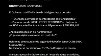 Amparos contra el DNU que amplió las facultades de la SIDE