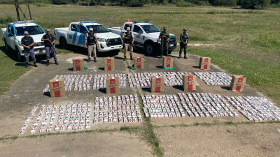 La policía y prefectura impidieron el paso de $9 millones en cigarrillos de contrabando