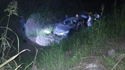 Despistó en la ruta 95 y terminó dentro de un canal: un hombre resultó herido