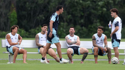Primer entrenamiento de la selección previo a la final