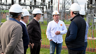 Zdero supervisó avance de la estación transformadora de Puerto Bastiani