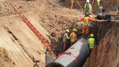 Avanzan las obras en el segundo acueducto para aumentar el caudal en el interior
