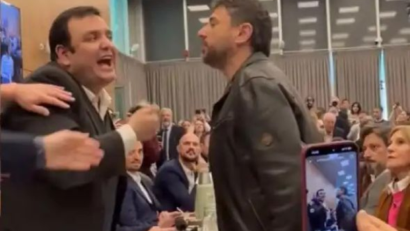 "Cagón, vendepatria", insultos y forcejeo entre diputados nacionales
