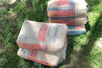 Recuperaron nueve bolsas de cemento que habían sido sustraídas de una obra