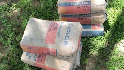 Recuperaron nueve bolsas de cemento que habían sido sustraídas de una obra