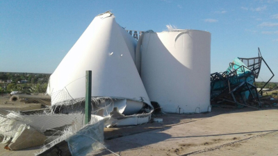 Se derrumbaron dos tanques de agua que abastecen a Gancedo