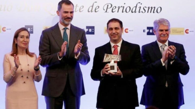 Juan Mascardi recibió el premio Iberoamericano de Periodismo por su crónica sobre un gol