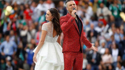 Austera fiesta inaugural del Mundial con Robbie Williams como atracción
