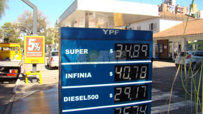 YPF volvió a aumentar y llenar un tanque cuesta más de $2000