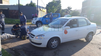 Conductor sufre fractura expuesta en accidente en French y Sargento Cabral