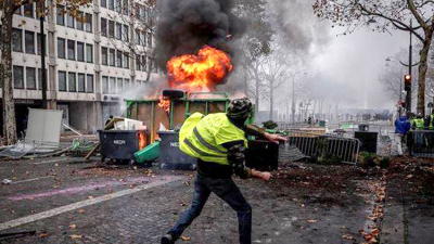 Disturbios en París en protestas de “chalecos amarillos”