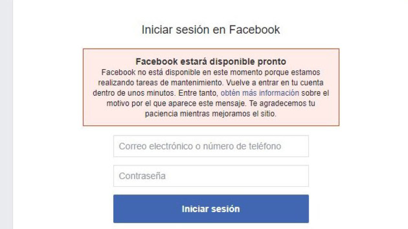 Facebook, WhatsApp e Instagram, con problemas de acceso a nivel mundial