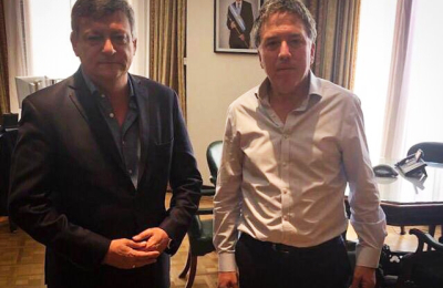 Peppo ratificó a Dujovne el interés de la provincia en saldar la deuda con Cammesa